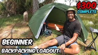 BUDGET backpacking GEAR for BEGINNERS 22Lbs LIGHTWEIGHT (+Tips)
