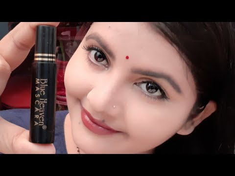 Blue heaven mascara review & demo | most AFFORDABLE mascara for college going girls | RARA Video