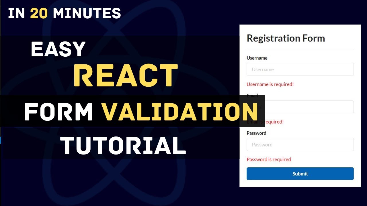 React Forms Handle & Validation Tutorial | React Sign up Form | React Hook Forms for Beginners
