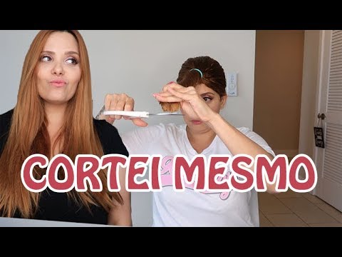 CORTEI MEU CABELO EM CASA!!!