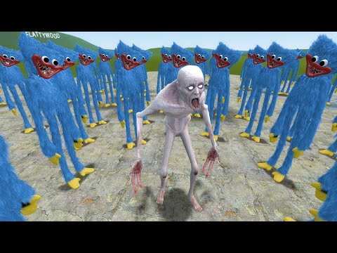 SCP-096 THE SHY GUY VS HUGGY WUGGY ARMY!! Garry's Mod