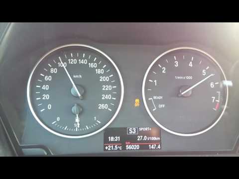 BMW F20 116i st1 220hp Acceleration 0-200 km/h