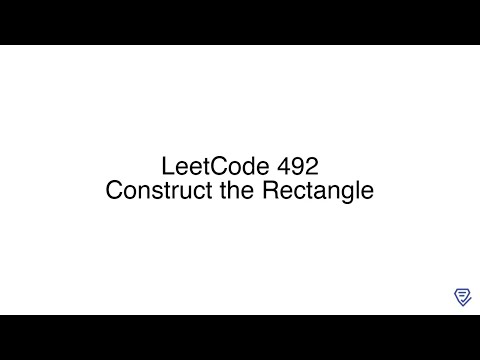 Leetcode492 Construct The Rectangle Python