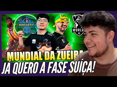 REACT BRONZIOCRE - PENTAKILL do ROUTE e ROBO SALVANDO a LOUD vs GAM - MUNDIAL DA ZUEIRA