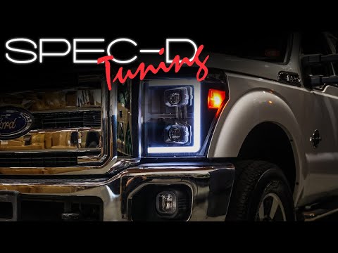 SPECDTUNING INSTALLATION VIDEO: 2011-2016 FORD F250 PROJECTOR HEADLIGHTS
