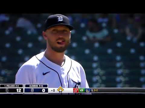Detroit Tigers' Kody Clemens pitches vs. Chicago White Sox - 8th inn, 6/15/22