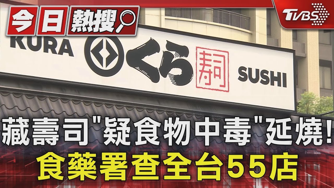 藏壽司「疑食物中毒」延燒! 食藥署查全台55店