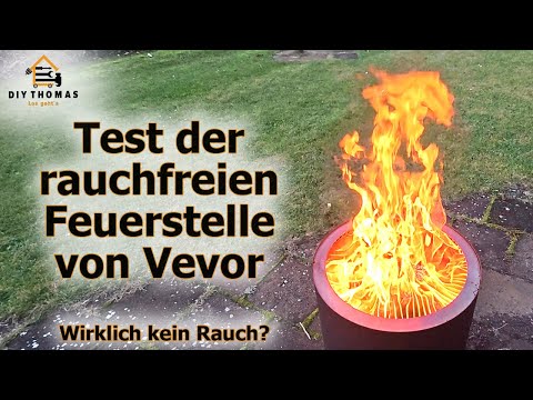 Auspacken, Aufbau und Test der rauchfreien Feuerstelle von Vevor