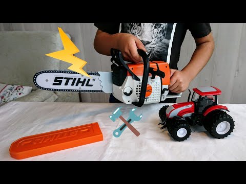 TOY chainsaw  FOR CHILDREN. We play and we dismount