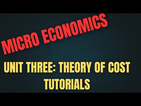 Micro Economics Unit Three Tutorial