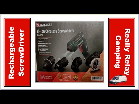 Parkside Cordless Screwdriver - 4 Interchangeable Heads PAS 4 C4 almost unboxing. like PAS 4 B3