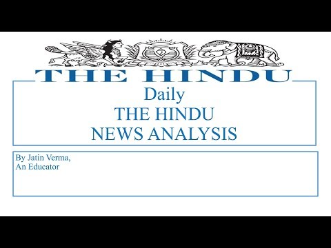 27th July 2018 THE HINDU: Important News Articles by Jatin Verma