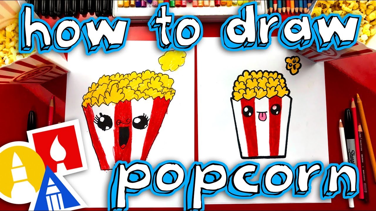 How To Draw Funny Popcorn