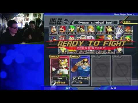 ALP (Fox) vs Art (Falco, CF) - CriticalSmash Melee (12-10-2016)