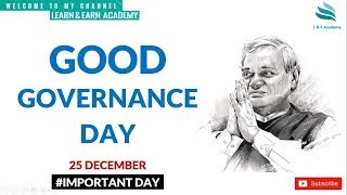Good Governance Day ? | 25 December