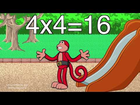 Aprende La Tabla del 4 con El Mono Sílabo. Tablas de Multiplicar. Video Educativo