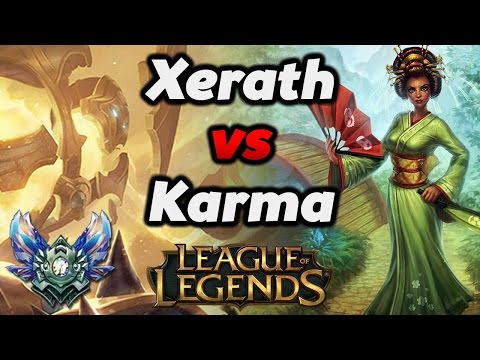 League of Legends - Xerath vs Karma Mid Season 5 Diamond Gameplay