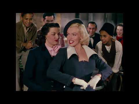 Marilyn Monroe & Jane Russell 1953 Gentlemen Prefer Blondes scene 9 remastered 4K