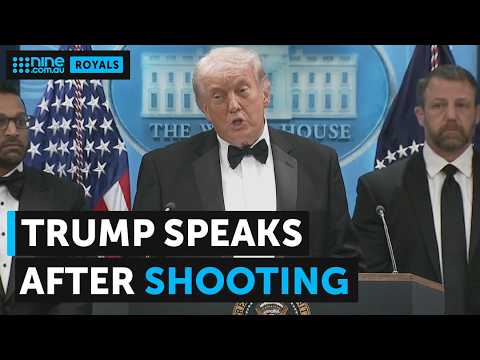 Trump speaks after White House correspondents' dinner shooting | Nine.com.au #breakingnews