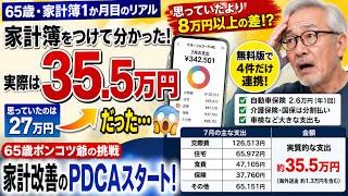 【65歳のリアル家計簿】月27万円のつもりが34万円超え！マネーフォワードMEを1か月使って分かったこと