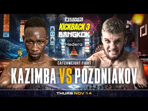 Award Kazimba vs Yulian Pozdniakov | FULL FIGHT | Karate Combat Kickback 3
