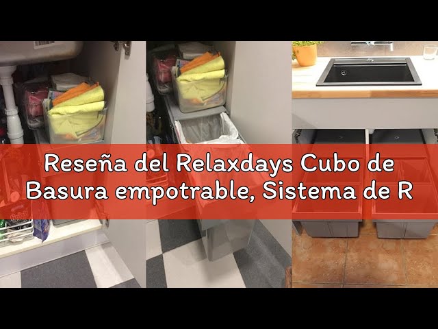 Vídeo relacionado con Relaxdays Cubos Compactador Basura, Compresor Residuos Domésticos de Papel o Plástico, Prensa Manual Desechos, Acero, Rojo, 41 x 35 x 95 cm