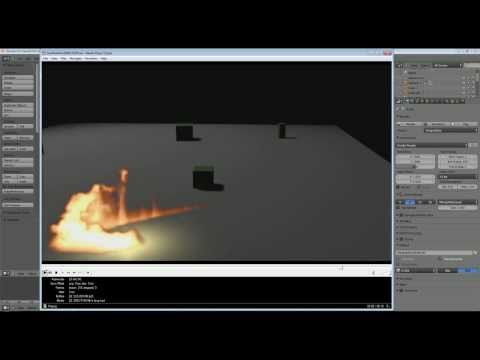Blender 2.68 Tutorial - Dynamic Paint and Fire