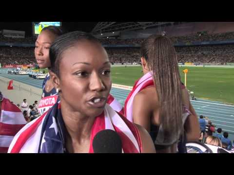 From Daegu 2011 Mixed Zone: Carmelita Jeter - 4X100m Women - USA
