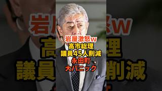 高市総理の衆院議員45人削減案で国会に動揺広がる #高市早苗 #政治解説 #自民党