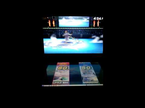 Super Smash Bros 3DS Little Mac vs Ganondorf #2 Online Battle