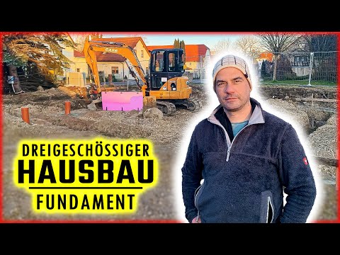 GEDÄMMTES FUNDAMENT - Erdarbeiten bis Betonage! | DREIGESCHOSSIGES HAUS #01 | Home Build Solution