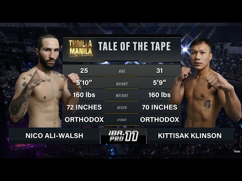 Nico Ali Walsh 🇺🇸 vs Kittisak Klinson 🇹🇭 | 'Thrilla in Manila' IBA.PRO 11 | October 29, 2025