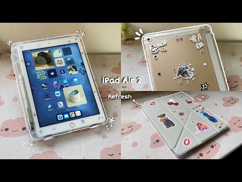 iPad Air 2 ☘ Refresh in 2025 ✦ Decorating my ipad, Aesthetics home screen (blue) customization ★