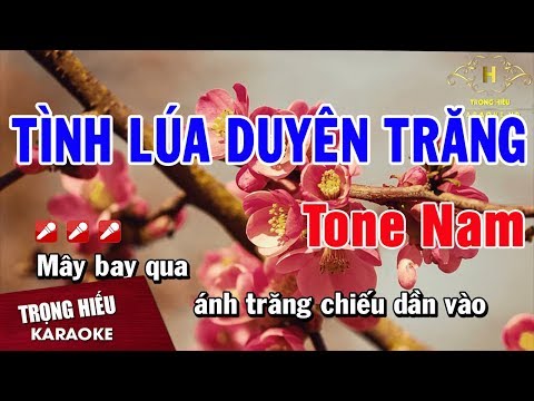 Karaoke Tình Lúa Duyên Trăng Tone Nam Nhạc Sống | Trọng Hiếu