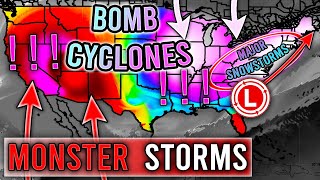 Upcoming BOMB Cyclones! MASSIVE East Coast Snowstorms, Arctic Blasts Extreme Weather