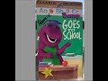 Barney Goes To School Canadian VHS