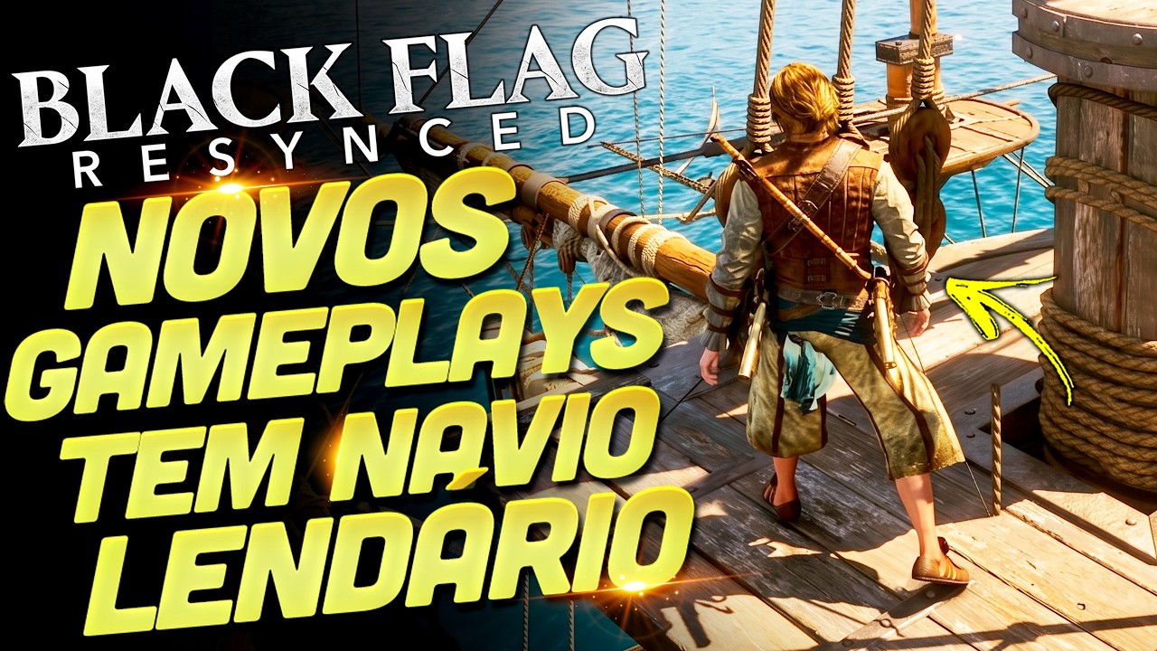 NOVOS TRECHOS DE GAMEPLAY DE ASSASSIN'S CREED BLACK FLAG RESYNCED MOSTRA ATÉ NAVIO LENDÁRIO ENFIM!!!