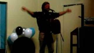 John Schumann singing at the W.A Port Supporters function.