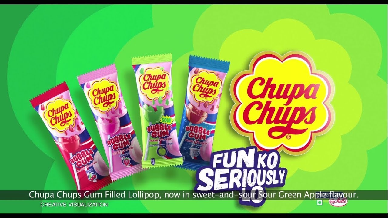 Chupa Chups Sour Green Apple Lollipop