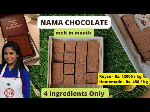 Homemade Nama Chocolate Recipe - Most Expensive Japanese Chocolate Royce Rs. 12K v/s Rs. 450 @ home