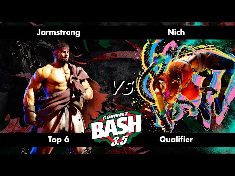 Gourmet Bash 3.5 - Jarmstrong (Ryu) vs Nich (Kimberly) - SF6 - Top 6 Qualifier