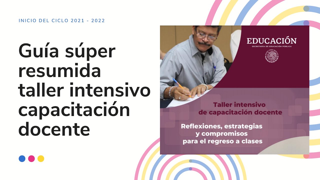 Guía en 3 productos las 3 sesiones del taller intensivo de capacitación docente 2021 - 2022