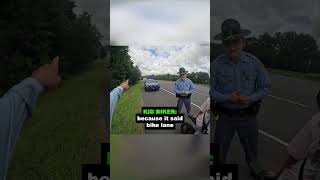 Friendly GSP Cop Pulls Over Kids on E-Bikes #shorts #police #funny