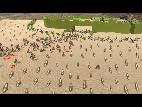 Green Army Men MEGA-FORTRESS vs ENDLESS WAVES of BUGS! - Ravenfield