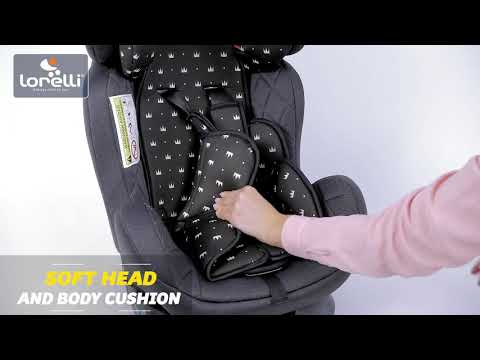 Автокресло черное Lorelli Galaxy (0-36 кг) Black Crowns, бесплатная доставка - фото 1 - id-p1434860775