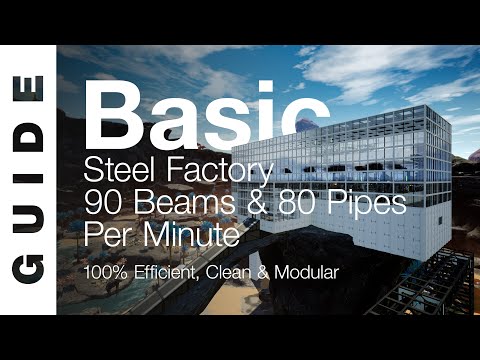 Basic Steel Factory - 90 Beams & 80 Pipes / Minute [SATISFACTORY GUIDE]