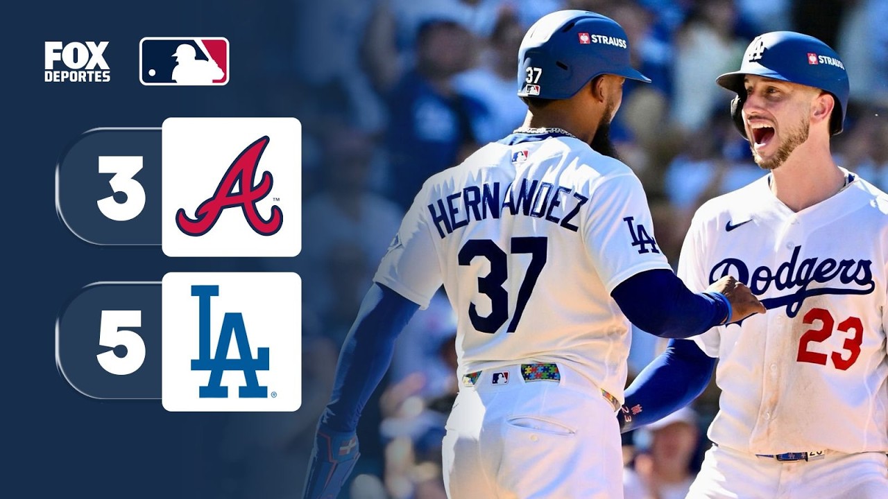 ATLANTA BRAVES 3-5 LOS ANGELES DODGERS | Sonríen los bicampeones | HIGHLIGHTS | NLDS J1 | MLB
