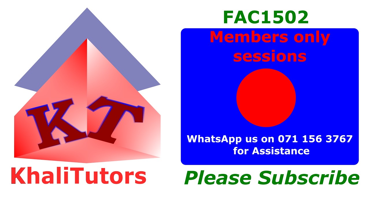 2026| FAC1502| ASSIGNMENT 1| PART 2