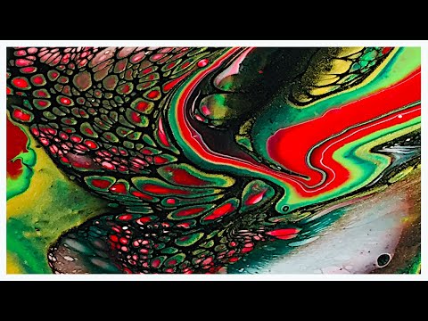 Acrylic Pour Fluid Art Video - Shelee Art Bloom Technique Christmas Diptych Experiment