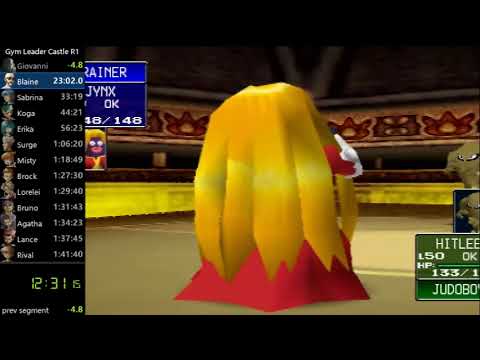 Pokemon Stadium Gym Leader Castle Round 1 Speedrun in 1:38:02